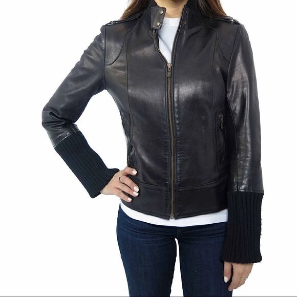 Mackage Jenny leather bomber  jacket - Picture 5 of 16